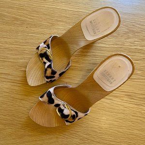 Stuart Weitzman leopard-print mule sandals